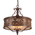 CWI Lighting Nicole 5 Light Drum Shade Chandelier With Brushed Model: 9807P21-5-116-A